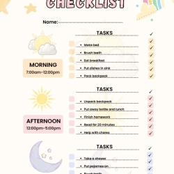 Kids Chore Chart For Grade 1 Worksheet