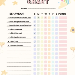 Kids Chore Chart For Grade 3 Worksheet