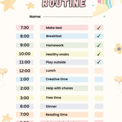 Kids Chore Chart For Grade 4 Worksheet
