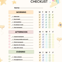 Kids Chore Chart For Kids Worksheet