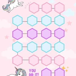 Printable Unicorn Reward Chart Worksheets