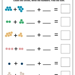 Addition Math Worksheet For 1st Grade