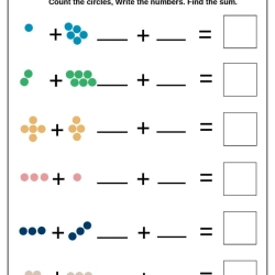 Addition Math Worksheet For Kindergarten