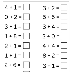 Addition Math Worksheet Printables