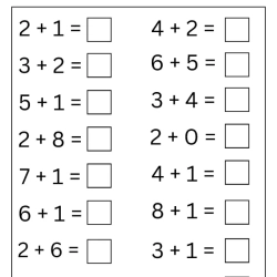 Addition Math Worksheet Worksheets