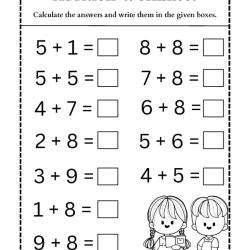 Addition Worksheet For 1st Grade