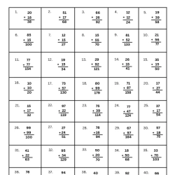 Find The Sum Worksheet For Kids