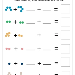 Free Count Math Worksheet For 1st Grade