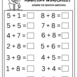 Free Math Worksheet For 1st Grade