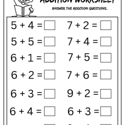 Free Math Worksheet For Kindergarten