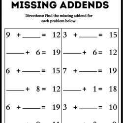 Missing Addend Worksheet For Grade 2