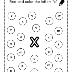 Find And Color The Letter Easy Worksheet