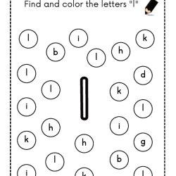 Find And Color The Letter For 2nd Grade Worksheet