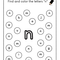 Find And Color The Letter For 3rd Grade Worksheet