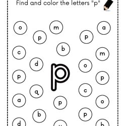 Find And Color The Letter For 4th Grade Worksheet