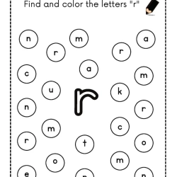 Find And Color The Letter For 5th Grade Worksheet