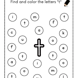 Find And Color The Letter For 6th Grade Worksheet