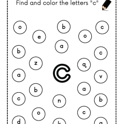 Find And Color The Letter For Free Worksheet