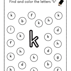 Find And Color The Letter For Grade 1 Worksheet