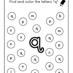 Find And Color The Letter For Grade 4 Worksheet