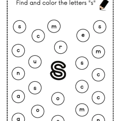 Find And Color The Letter For Grade 5 Worksheet