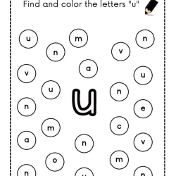 Find And Color The Letter For Grade 6 Worksheet