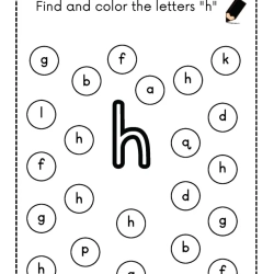Find And Color The Letter For Kids Worksheet