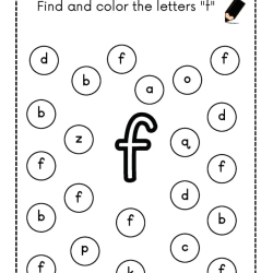 Find And Color The Letter Pdf Free Worksheet