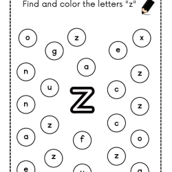 Find And Color The Letter Preschool Worksheet