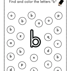 Find And Color The Letter Printable Worksheet