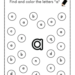 Find And Color The Letter Worksheet