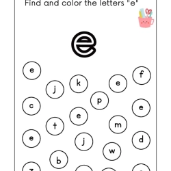 Find And Coloring The Letter For 2nd Grade Worksheet