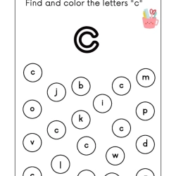 Find And Coloring The Letter For Kindergarten Worksheet