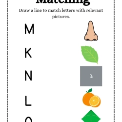 Alphabet Matching For Kids Worksheet