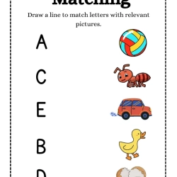 Alphabet Matching Pdf Free Worksheet