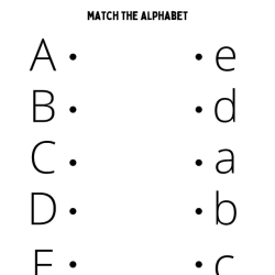 Draw Alphabet Matching Download Worksheet