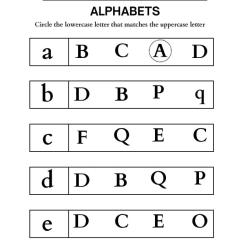 Draw Alphabet Matching Printable Worksheet