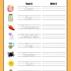 Alphabet Trace And Write For 2nd Grade Worksheet