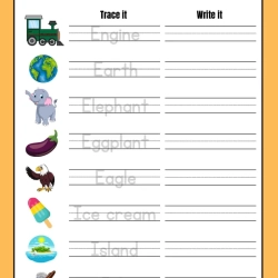 Alphabet Trace And Write For 4th Grade Worksheet
