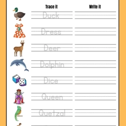 Alphabet Trace And Write For Grade 4 Worksheet
