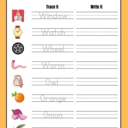 Alphabet Trace And Write For Kids Worksheet
