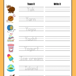 Alphabet Trace And Write For Kindergarten Worksheet