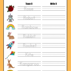 Alphabet Trace And Write To Print Worksheet