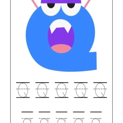 Alphabet Tracing Worksheet For Grade 4
