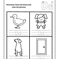 Color And Trace Letter Download Worksheet