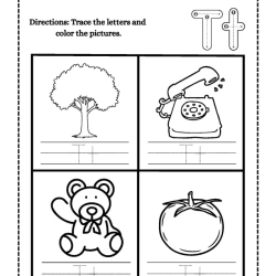 Color And Trace Letter For 6th Grade Worksheet