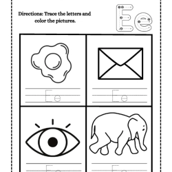 Color And Trace Letter Free Download Worksheet