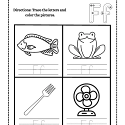Color And Trace Letter Pdf Free Worksheet