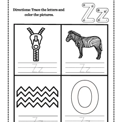 Color And Trace Letter Preschool Worksheet