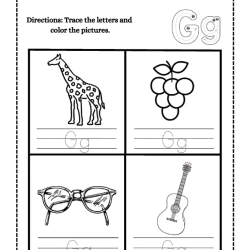 Color And Trace Letter To Print Worksheet